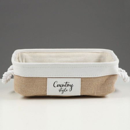 Stellah basket with Country Handles, 320 x 230 x 100 mm, beige-1