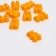 Bead "Bear marmalade" (set of 10 pcs.), 1.8 × 1.2 × 0.8 cm, Orange color