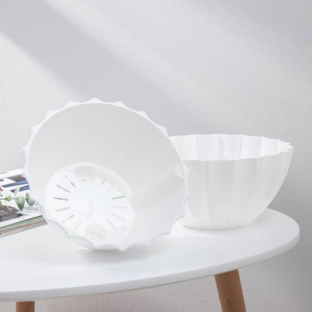 Kashpo for flowers with auto -watering shell, 3.4 l, white color-2