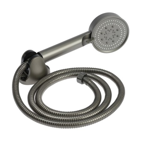 Bath mixer Zein Z3856, single -leaf, shower set, watering can 5 modes, graphite-9