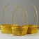 A set of wicker baskets, D19x9/32 cm, d22x9.5/34 cm, d25x10/36 cm, 3pcs, yellow, bamboo