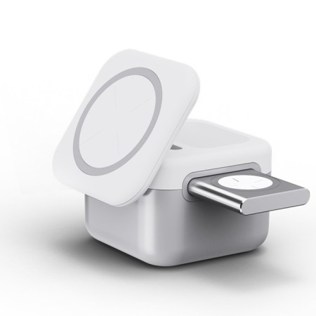Wireless charger 3 in 1 H31, 15 W, backlight, Type-C, white