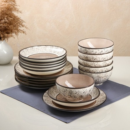 Set of dishes "Vostochny", ceramics, gray, 18 objects, Iran