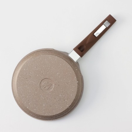Pancake pan “granite Brown”, D = 20 cm, plastic handle, anti -stick coating, brown color-4
