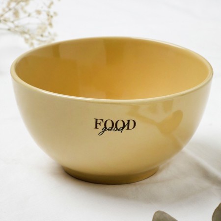 Deep plate ceramic "style", 14 x 7.5 cm, 600 ml, beige color-1