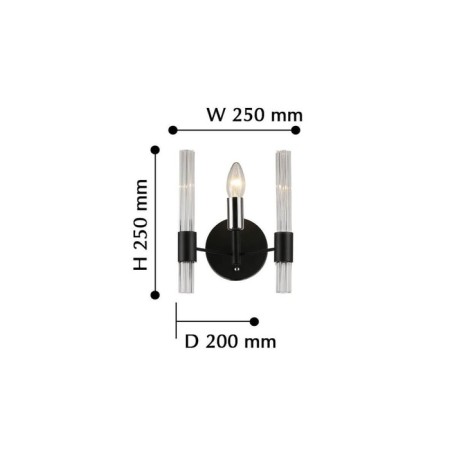 Sconces Supreme, 1x40W E14, black color-3