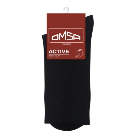 Men's socks with a high elastic band Omsa Active, size 42-44, color Nero