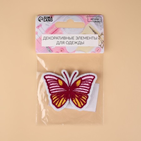 Application "Butterfly", on Velcro, with an adhesive base, 5.6 × 4.2 cm-5