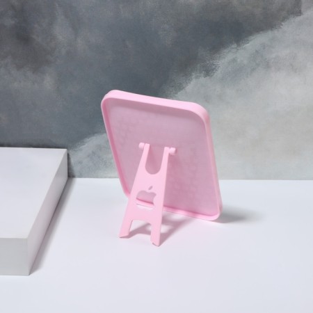 Table mirror straight (1) b/took 11.5*15.5*1.2cm plastic pink package QF-3