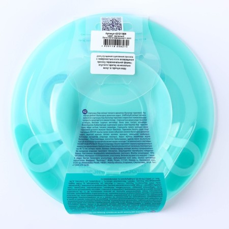Baby plate for second dishes, on a suction cup, 400 ml, green color-5