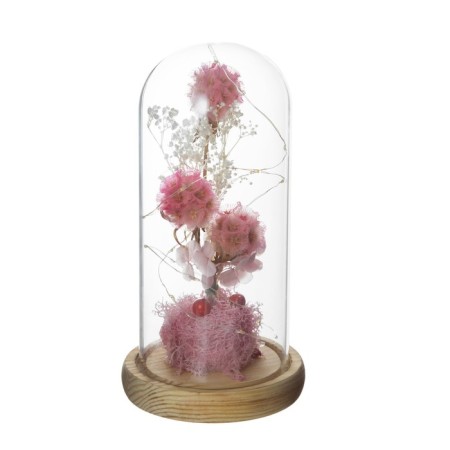 Nightlight "Pink Flowers" LED from batteries 3HAAA 11x11x22 cm Risalux-8
