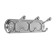 Tundra hanger tund005, metal, three -horned, chromium color