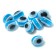 Bead "Eye" oval, 0.8 × 1.1 × 0.8 cm, (set 10 pcs.), Blue color