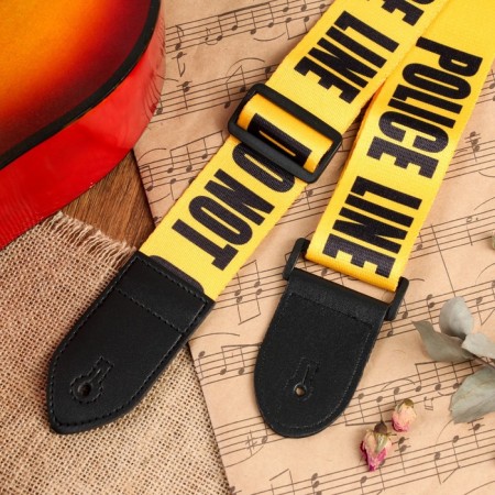 Police guitar belt, 60-117 x 5 cm, yellow-2