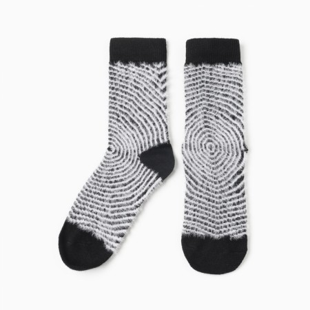 Women's terry socks minku, black color, rr 36-41