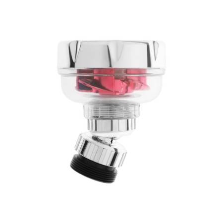 Zein z3632-1, rotary, on a hinge, with a red fan, chrome/transparent-8