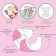 Reusable diaper + 1 insert in the kit "Butterflies"