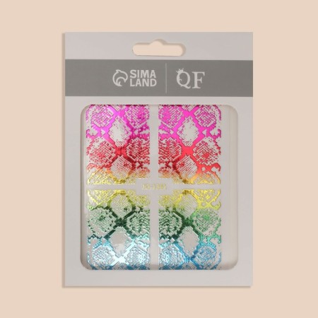 Nail stickers "Magic Snake", foil, multi -colored-3