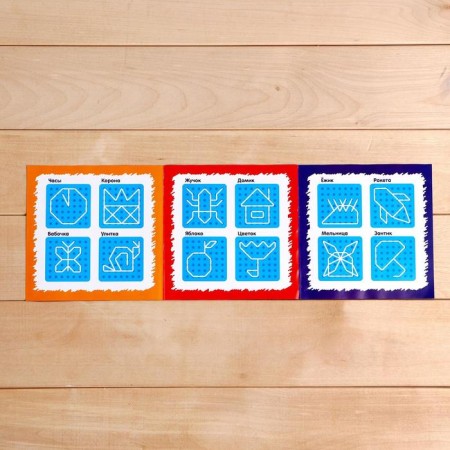 Geobord "New Year's tasks" with interchangeable pictures and rubber bands, mix-7