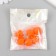 Busina silicone "polyhedron" orange-red d = 1.4 cm