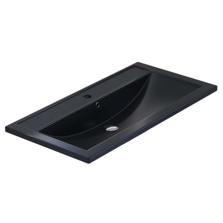 Sink uperwood Foster Quartz 90 cm, quartz, black matte, coal-3