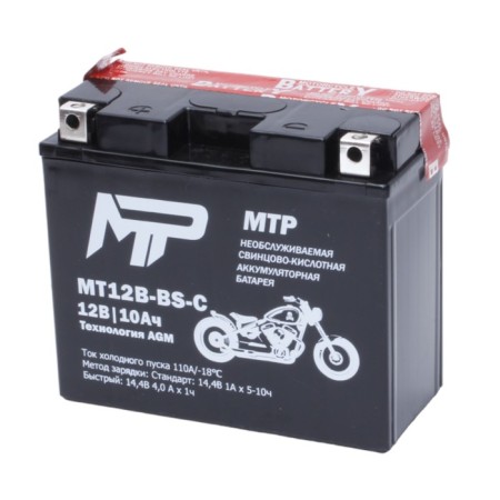 Battery MTP MT12B-BS-C, 12V, AGM, Direct, 110 A, 150 x 69 x 130 mm