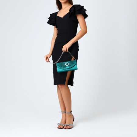 Female bag on a magnet, green color-1