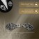 Cardigan clamp "Eclips", gray color in black silver