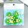 Decor for creativity plastic "Chamomile and butterfly" Green 3.1x2.8 cm