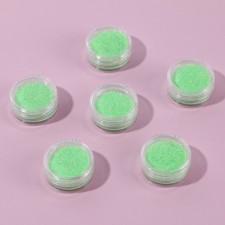 A set of sparkles for decor, small grinding, light color, 6 pieces