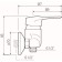 Shower mixer "RMS" SL55-003, shower set, cartridge 40 mm, zinc, chrome