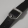 Genuine leather bag, adjustable, with carbines, 60 ± 2 cm × 2.5 cm, black/silver color