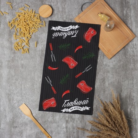 Catcelle kitchen. Dolyana "Main for Measy" 35x60 cm, Rogozhka, 100% HL, 160g/m2-5