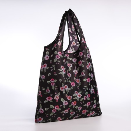 Household bag without fastening, black/pink color-1