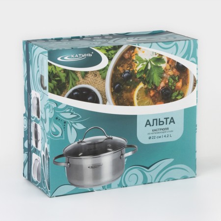 Poster "Alta", 4.2 l, d = 22 cm, capsule, glass cover, induction-5