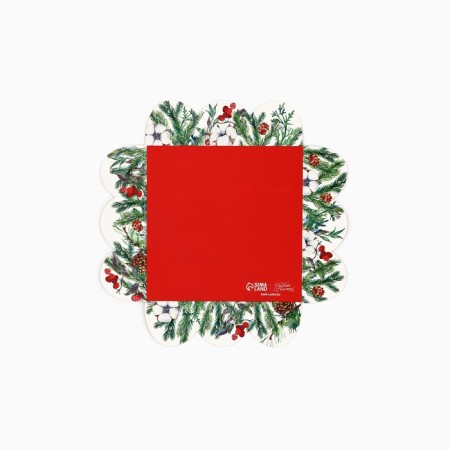 Box for confectionery products with PVC-patch “Happy New Year!”, 10.5 x 10.5 x 3 cm, New Year-7