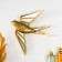 Panel interior polystone "Mirror swallow with patterns" gold 28x4.5x27 cm