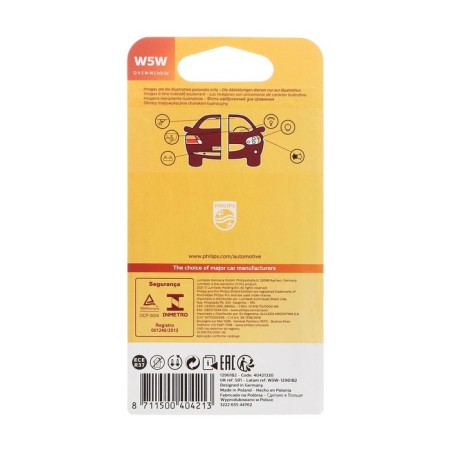 Hageline lamp Philips, W5W, W2.1x9.5D, 12 V, 2.1 W, set 2 pcs 12961b2-1