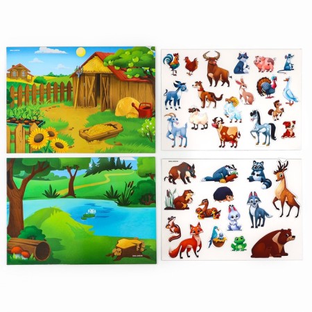 Magnetic game "Forest and Pets", 28 x 20 cm-1