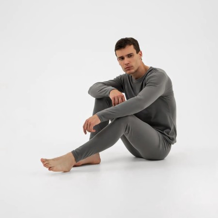 Male Resport thermal underwear, kit: longshit, leggings, size m, gray-4