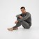 Male Resport thermal underwear, kit: longshit, leggings, size m, gray