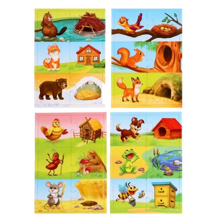 Pair puzzles "Who lives where?", 24 details-1
