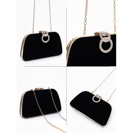 Female bag on farmar, black color-1