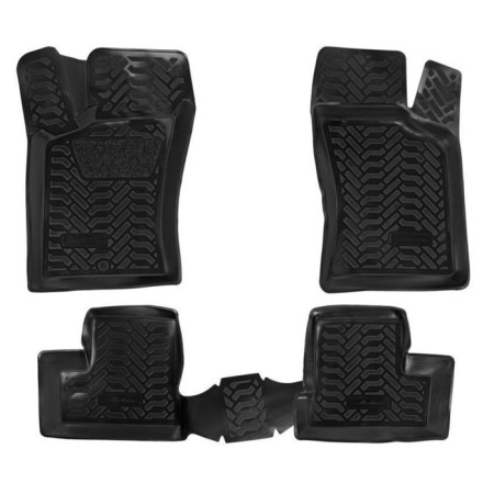 Rug Airline ACM-PS-23, Daewoo Nexia 1995-2007, 2008-, high side, polymer, black, set of 4 pcs.