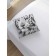 Pillowess decorative "White Tiger", on a zipper, size 45x45 cm