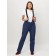 Semi-combinezone ski female, dark blue color, size 56