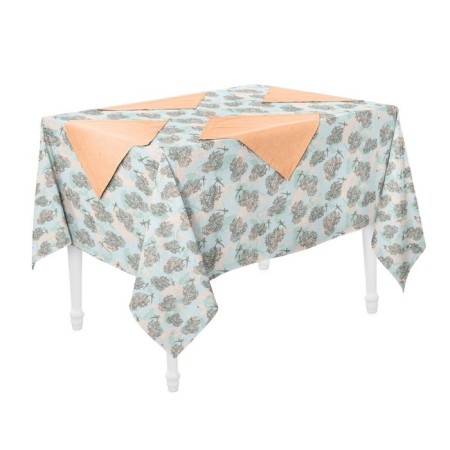 Kitchen kit: marshmallow, tablecloth 140x180 cm, napkins 40x40 cm - 4 pcs, beige color-1