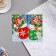 Double mini-postcard "Happy New Year!" glitter, mittens, 16.5x10 cm