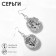 Earrings "Dishros Shar", color silver