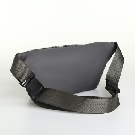 Lightning waist bag, 2 outer pockets, gray color-3